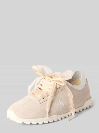 Calvin Klein Low Top Sneaker aus echtem Leder Modell LOW PROFILE RUN in Beige, Gr&ouml;&szlig;e 36