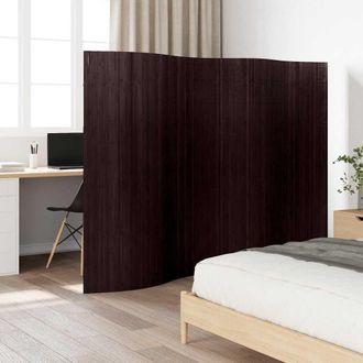 vidaXL Biombo Divisor Bamb&uacute; Marr&oacute;n Oscuro 250x165 Cm Vidaxl
