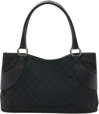 Gucci Pre-owned Handbags, female, Black, Size: ONE SIZE Pre-owned Canvas gucci-bags
