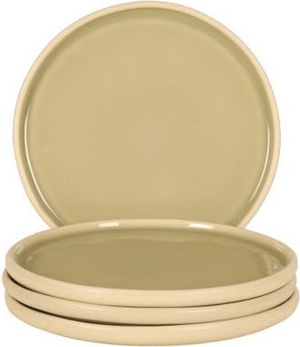 Gibson Home Port Gaia Dinner Plates - Reactive Glaze Dish Set in Olive at Nordstrom