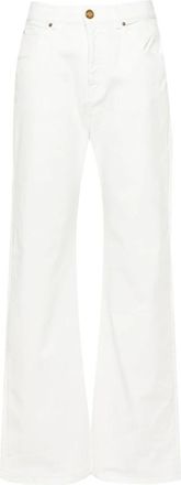 Pinko Wanda Wide Leg Jeans - Dames - Flared Jeans - Wit - W27 - Katoen - Jeans