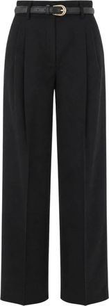 Max Mara Pantalones Anchos Cocco - Trousers - Mujer - Negro - 2XS