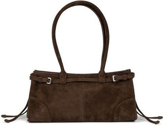 Jeffrey Campbell Pesky Leather Shoulder Bag in Brown Suede at Nordstrom