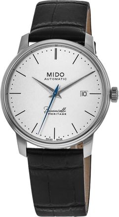 Mido Baroncelli Heritage Gent White Dial Leather Strap Mens Watch M027.407.16.010.00