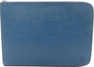 Louis Vuitton 1992 Poche Document aktetas - Blauw