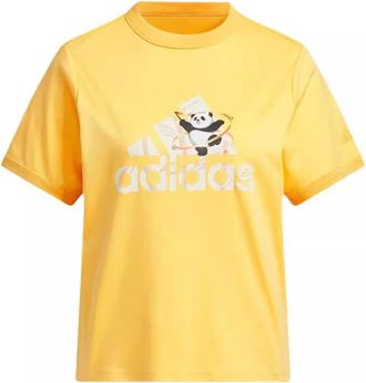 adidas (WMNS) adidas China T-Shirt Asia Sizing Yellow White JI6864