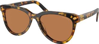 Miu Miu Brown Pilot Ladies Sunglasses MU 12ZS VAU01T 56