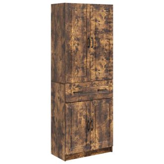 vidaXL Juego De Armarios 2 Uds. Roble Ahumado Madera De Ingenier&iacute;a Vidaxl