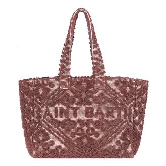 MC2 Saint Barth Vanity Tufting Tote Bag - female - MC2 Saint Barth - Shopping Bags - Brown - ONE SIZE - Bags