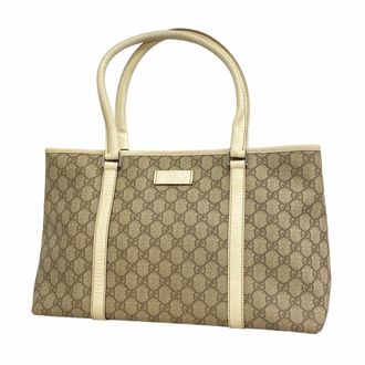 Gucci Brown White Pvc Tote Bag (Pre-Owned)