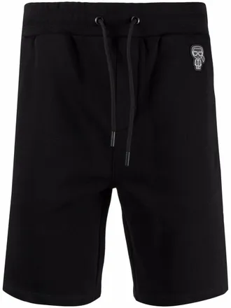 Karl Lagerfeld Trainingsshorts met logoband - Zwart