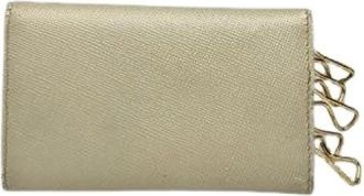 Prada Pre-owned Vintage Sleutel- en Kaarthouder - Dames - Vintage Accessoires - Beige - ONE Size - Leer - Vintage