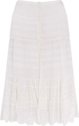 Isabel Marant Midi Skirts, female, White, Size: 2XS Paoline Skirt