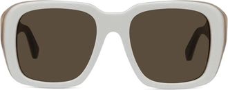 Loewe Signature Squared Zonnebril - Dames - Zonnebrillen - Beige - ONE Size - Accessoires