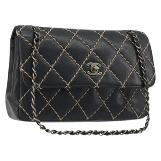 Chanel Pre-owned Vintage Schoudertas - Dames - Pre-owned - Zwart - Maat: ONE Size Leer