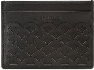 Sergio Rossi Sr Mermaid cardholder - women - Viscose Satin/Calf Leather - One Size - Black