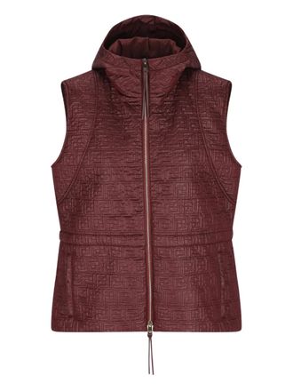 Fendi Bodywarmer met capuchon en rits - Rood