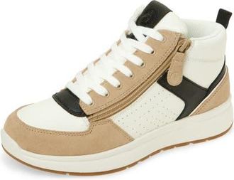 Billy Footwear Comfort Double Zip High Top Sneaker in White/Black at Nordstrom, Size 6.5