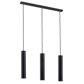 Netlighting Gomera Plus Bar Pendant Ceiling 3 Light Black Structure