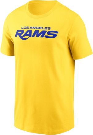 Nike Los Angeles Rams Primetime Wordmark Essential Nike Mens NFL T-Shirt in Brown | N19977I9X-NNM
