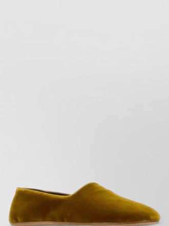 The Row velvet ballerina slippers flat almond toe