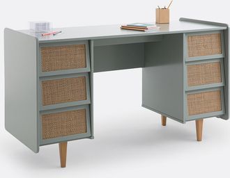 La Redoute Interieurs Bureau met dubbele sokkel en 6 lades, Kaya