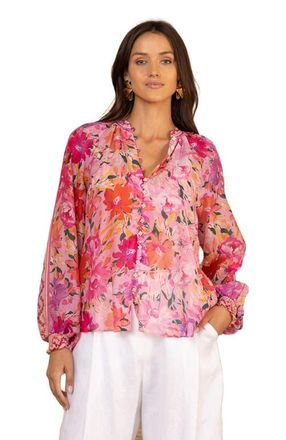 Hale Bob Huxley Voile Top in Pink at Nordstrom, Size Medium