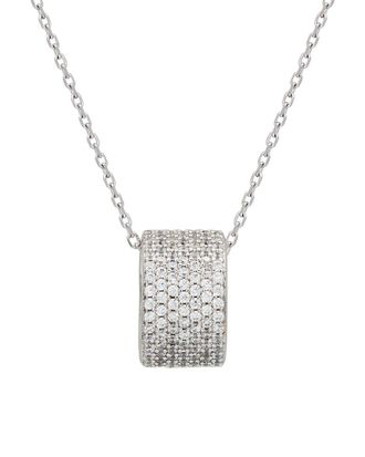 Suzy Levian Suzy Levian Silver Cz Barrel Necklace