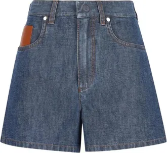 Fendi Mujer, Pantalones cortos, Azul, Talla: S