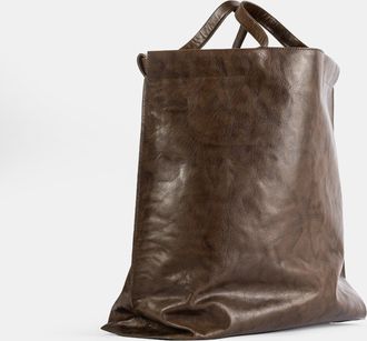 Serax Womens Shopper L Olive Khaki Hand Bags