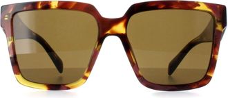Prada Square Tortoise Cognac Begonia Dark Brown PR24ZS