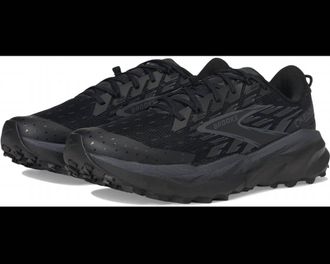 Brooks Womens Cascadia 19 Running Shoes In Black/black