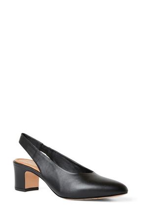 Aquatalia Trevi Slingback Pump in Black Leather at Nordstrom, Size 10.5