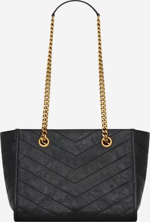 Saint Laurent Womens Shopping Bag Niki Vintage Leather Black Tote