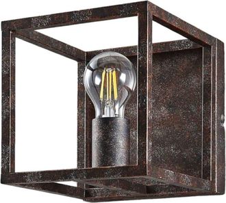 Lindby L&aacute;mpara de pared de Metal Marr&oacute;n