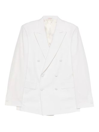 Fursac button fastening wool suit jacket - White
