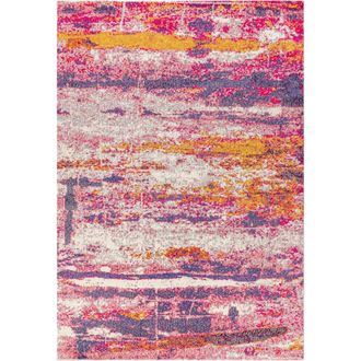 Jonathan Y Designs Contemporary POP Modern Abstract Brushstroke Area Rug in Pink/cream at Nordstrom, Size 4Ft 0In X 6Ft 0In