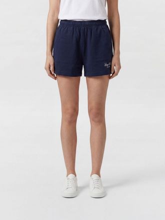 Sporty & Rich Pantaloncini in cotone con vita elasticizzata e logo a contrasto