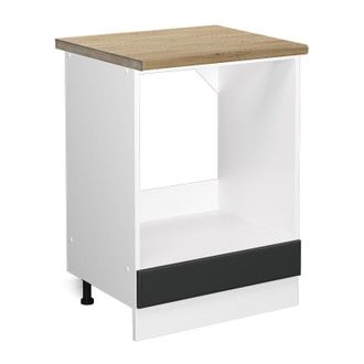 Vicco Armario para horno empotrado R-Line, Antracita casa de campo, 60 cm, et Roble Vicco