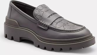 Coach Platform Loafer With Signature Print
