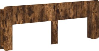 vidaXL Cabecero Con Armario Roble Ahumado Madera De Ingenier&iacute;a Vidaxl