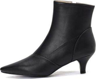 Generic Womens Metallic Ankle Boots Pointed Toe Kitten Heels Side Zipper Soft Upper Cushioned Insole Comfortable Non Slip Wear Resistant Evening Party Prom Sh