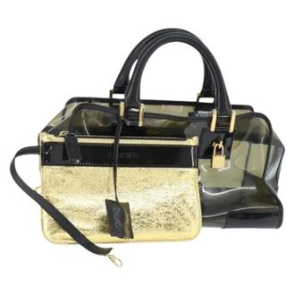 Loewe Pre-owned Handbags, female, Black, Size: ONE SIZE Pre-owned Leather Handbag