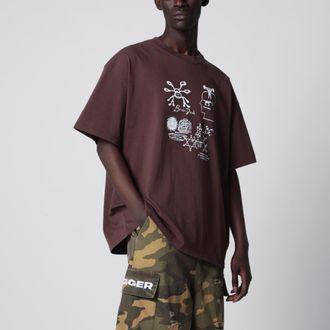 Brain Dead T-shirt con stampe logo in cotone