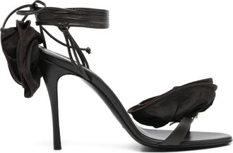 Magda Butrym Sandali con dettaglio rosa 105mm - Marrone