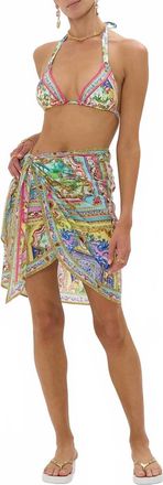 Camilla Eyelet Wrap Mini Sarong In Spirit Of Santa Maria