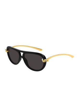 Bottega Veneta Unisex Sunglasses Black Bio Injection Eyewear