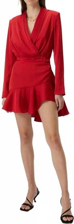 Misha Collection Ludovica Mini Dress In Scarlett Red