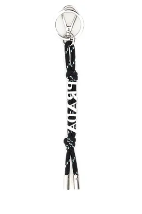 Prada Mens Black Fabric Key Ring Nero Portachiavi Keychains