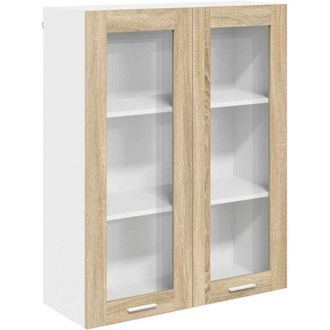 vidaXL Hanging Cabinet with Storage Riga Sonoma Oak 80 x 31 x 100 cm vidaXL